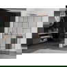 Mexen Kioto+ L стена за душ с рафт Walk-in 80 x 200 см, черен модел, боядисана мед - 800-080-123-65-78