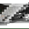 Mexen Kioto+ L стена душа с рафт Walk-in 70 x 200 см, черен модел, четкан никел - 800-070-123-97-78
