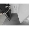Mexen Kioto+ L стена душа с рафт Walk-in 70 x 200 см, черен модел, четкан никел - 800-070-123-97-78