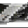 Mexen Kioto+ L душ кабина с рафт Walk-in 80 x 200 см, черен модел, златно четкано - 800-080-123-55-78