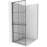 Mexen Kioto+ L преграда за душ с рафт Walk-in 80 x 200 см, черен модел, черен - 800-080-123-70-77