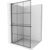 Mexen Kioto+ L стена за душ с рафт Walk-in 110 x 200 см, черен модел, черна - 800-110-123-70-77