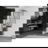 Mexen Kioto+ L стена за душ с рафтове Walk-in 80 x 200 см, черен модел, gun gray четкан - 800-080-123-66-77
