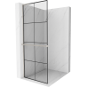 Mexen Kioto+ L душовата стена с рафт Walk-in 70 x 200 см, черен десен, брусен никел - 800-070-123-97-77