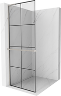 Mexen Kioto+ L душ кабина с рафт Walk-in 80 x 200 см, черен модел, brushed никел - 800-080-123-97-77