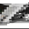 Mexen Kioto+ L стена за душ с рафт Walk-in 120 x 200 см, черен модел, оцветен никел - 800-120-123-97-77