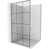 Mexen Kioto+ L стена за душ с рафт Walk-in 120 x 200 см, черен модел, оцветен никел - 800-120-123-97-77