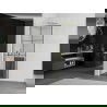 Mexen Kioto+ L стена за душ с рафт Walk-in 90 x 200 cm, черен модел, златен - 800-090-123-50-77