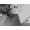 Мексен Киото+ L душ панел с рафт Walk-in 70 x 200 см, бял модел, черен - 800-070-123-70-97