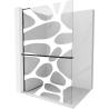 Mexen Kioto+ L стенка за душ с рафт Walk-in 120 x 200 см, бял модел, черен - 800-120-123-70-97