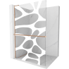 Mexen Kioto+ L душова стена с рафт Walk-in 70 x 200 см, бял модел, месинг матов - 800-070-123-65-97