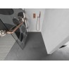 Mexen Kioto+ L душ стена с рафт Walk-in 120 x 200 см, бяла вълна, четкана мед