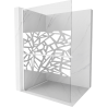Mexen Kioto+ L стена за душ с рафт Walk-in 120 x 200 см, бял модел, бяла - 800-120-123-20-85