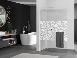 Mexen Kioto+ L стена за душ с рафт Walk-in 120 x 200 см, бял модел, бяла - 800-120-123-20-85