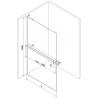 Mexen Kioto+ L душова стена с рафт Walk-in 120 x 200 см, бял модел, хром - 800-120-123-01-85