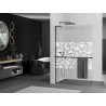 Mexen Kioto+ L преграда за душ с рафт тип Walk-in 100 x 200 см, бял модел, черен
