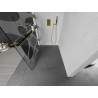 Mexen Kioto+ L душ стена с рафт Walk-in 110 x 200 см, бяла вълна, златна - 800-110-123-50-97