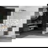 Mexen Kioto+ L стена за душ с полица Walk-in 80 x 200 см, бял мотив, Gun gray четкан - 800-080-123-66-85