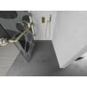 Mexen Kioto+ L Душ преграда с рафт Walk-in 70 x 200 см, бяла вълна, златно четкано - 800-070-123-55-97