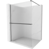 Mexen Kioto+ душ капка с рафт Walk-in 90 x 200 см, прав, gun gray матов - 800-090-121-66-09