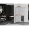 Mexen Kioto+ душова стена с рафт Walk-in 80 x 200 см, прозрачна, четкана мед - 800-080-121-65-09
