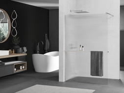 Mexen Kioto+ душ паравана с рафт Walk-in 140 x 200 см, прозрачно, матова нишка - 800-140-121-97-09