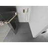 Mexen Kioto+ душова стена с рафт Walk-in 70 x 200 см, прозрачна, златна четка - 800-070-121-55-09