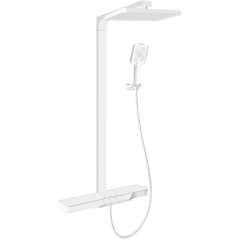 Mexen Zoom външен душ комплект с дюшека и батерия, бял - 78101-20