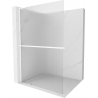 Mexen Kioto+ L душа стена с рафт Walk-in 120 x 200 см, прозрачна, бяла - 800-120-123-20-09