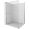 Mexen Kioto+ L плъзгаща стена за душ с рафт Walk-in 110 x 200 см, прозрачно, хром - 800-110-123-01-09