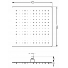 Mexen Slim душ глава 30 x 30 см с душова ръка, черна - 79130112-70