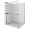 Mexen Kioto+ L душ кабина с рафт Walk-in 70 x 200 см, прозрачна, черна - 800-070-123-70-09