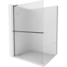 Mexen Kyoto+ L душ стена с рафт Walk-in 100 x 200 cm, пръчици, четкано gun gray - 800-100-123-66-09