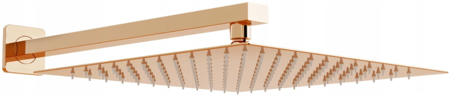 Mexen Slim дъждовна душ слушалка 25 x 25 см с душ рамо, розово злато - 79125112-60