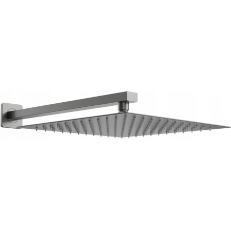 Mexen Slim дъждовна лейка 25 x 25 см с душево рамо, четкано в цвят gun gray - 79125112-66
