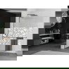 Mexen Kioto+ L стенен душ с парче Walk-in 120 x 200 см, бял модел, gun metal - 800-120-123-95-85