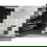 Mexen Kioto+ L стена за душ с рафт Walk-in 90 x 200 см, бял шаблон, шлайфан меден - 800-090-123-65-85