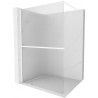 Mexen Kioto+ душова стена с полка Walk-in 130 x 200 см, прозрачен, бял - 800-130-121-20-09