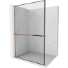Mexen Kioto+ L душ кабина Walk-in 80 x 200 см, черен модел, розово злато - 800-080-123-60-70