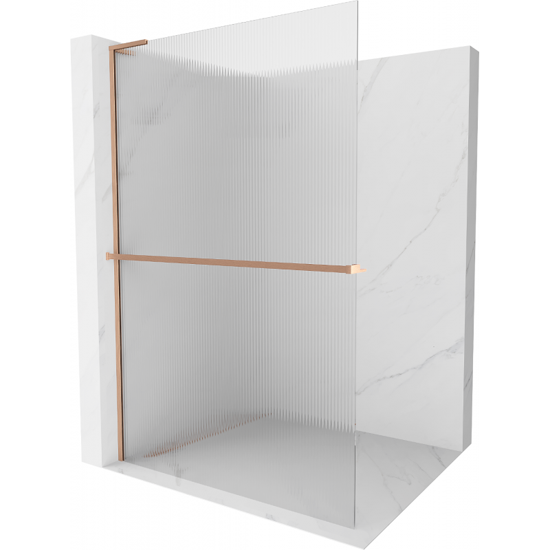 Mexen Kioto+ L душ кабина с рафт Walk-in 90 x 200 см, матово, четкан бронз - 800-090-123-65-09