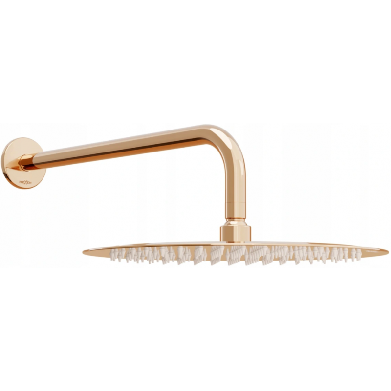 Mexen Slim душ глава 25 см с рамо за душ, розово злато - 79225211-60