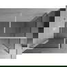 Mexen Kioto душ кабина Walk-in 150 x 70 см, черен модел, бяла - 800-150-202-20-70-070