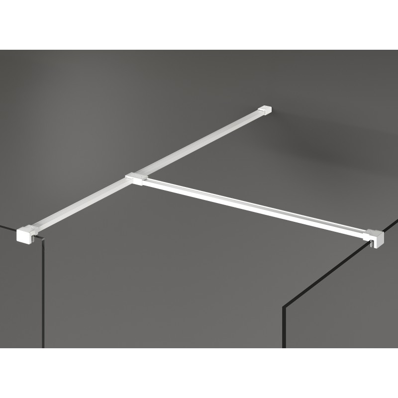 Mexen Kioto душ стена Walk-in 120 x 80 см, черна рамка, бяла - 800-120-202-20-70-080