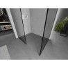 Mexen Kioto душ стена Walk-in 120 x 80 см, черна рамка, бяла - 800-120-202-20-70-080
