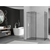 Mexen Kioto душ стена Walk-in 120 x 80 см, черна рамка, бяла - 800-120-202-20-70-080