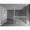 Mexen Kioto душ стена Walk-in 120 x 80 см, черна рамка, бяла - 800-120-202-20-70-080