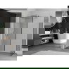Mexen Kioto стена за душ Walk-in 80 x 80 см, черен мотив, хром - 800-080-202-01-70-080