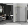 Mexen Kioto душ-панел Walk-in 80 x 80 cm, черна рамка, златна - 800-080-202-50-70-080
