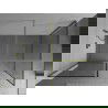 Mexen Kioto стена за душ Walk-in 140 x 80 см, черен модел, златно - 800-140-202-50-70-080