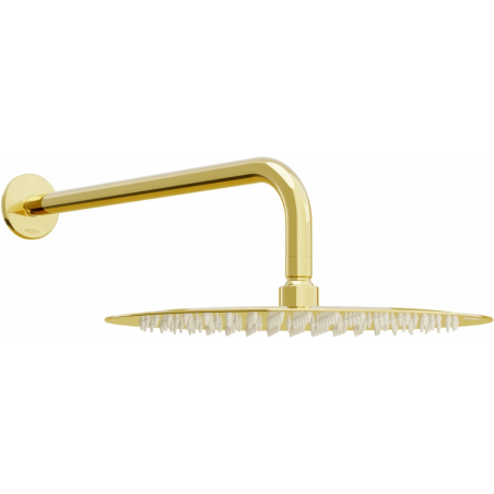 Mexen Slim 30 см дъждовен душ с душ рамо, злато - 79230211-50